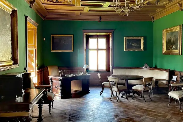 Janovice u Rýmařova, pracovna hraběte