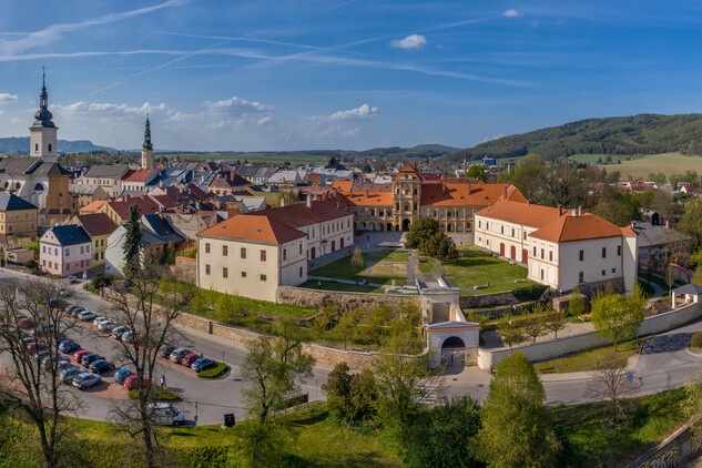 Pohled na zámek a panorama městské památkové rezervace Moravská Třebová, zdroj: Archiv města Moravská Třebová