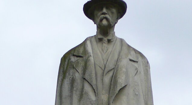 Sušice, okr. Klatovy, památník odboje se sochou T. G. Masaryka (foto Jana Bukovská, 2017)