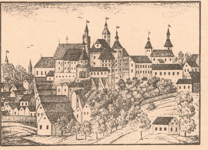 Třetí nejstarší vyobrazení Jindřichova Hradce, kopie z urbáře 1654