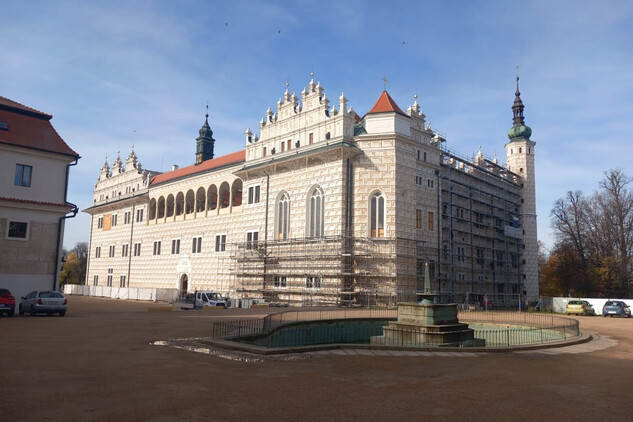 Zámek Litomyšl se zrestaurovanými sgrafity