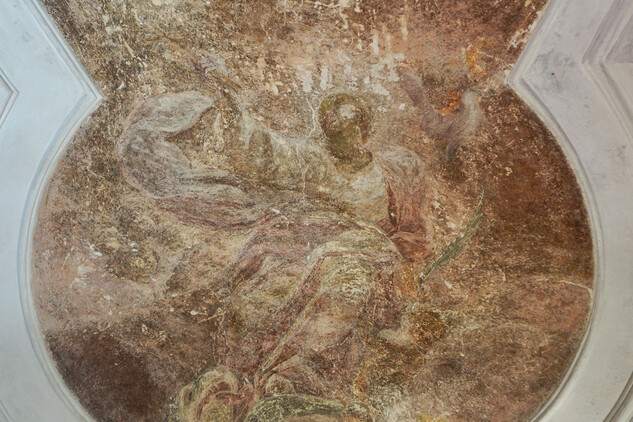 Freska sv. Markéty, po očištění