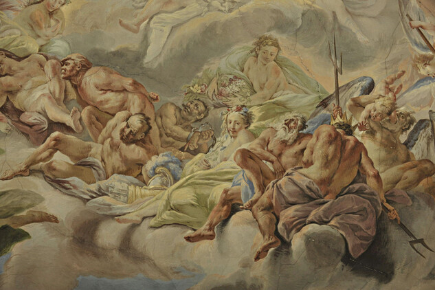 Colloredo-Mansfeldský palác, malba před restaurováním