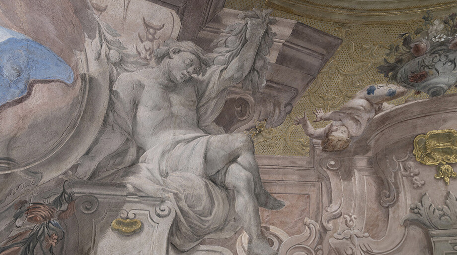 Detail malby po restaurování