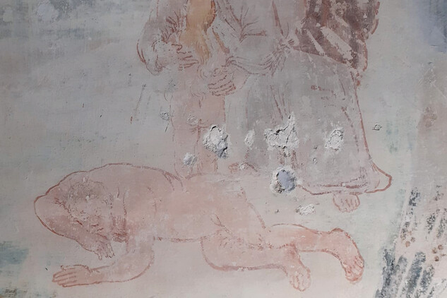 Detail malby Stvoření