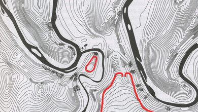 Keltské oppidum Třísov, mapa