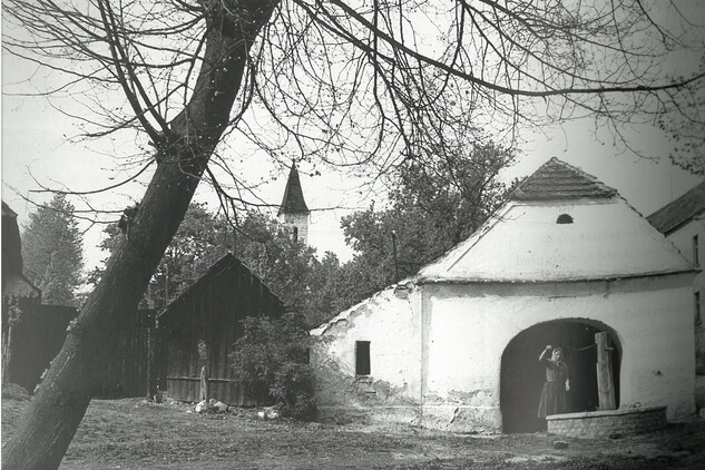 Číčenice, usedlost čp. 11 s kovárnou, č.ÚSKP 106975, historické foto z pol. 20. stol.