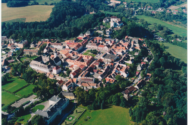 Nové Hrady, letecký snímek