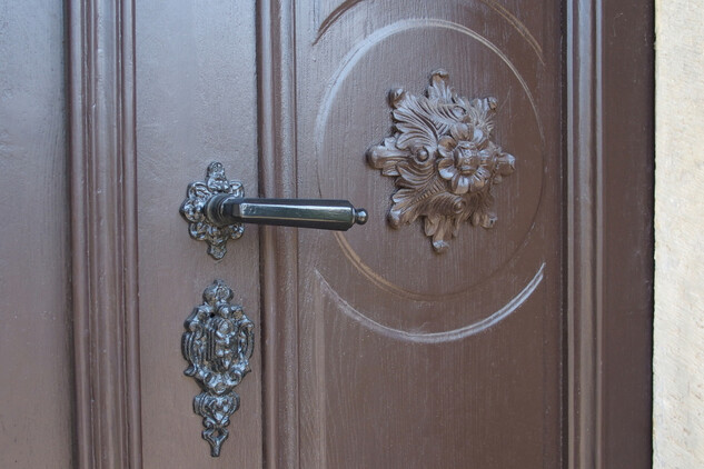 Evangelický kostel v Semonicích, detail dveří | © NPÚ, ÚOP v Josefově, foto Eva Macková 2018