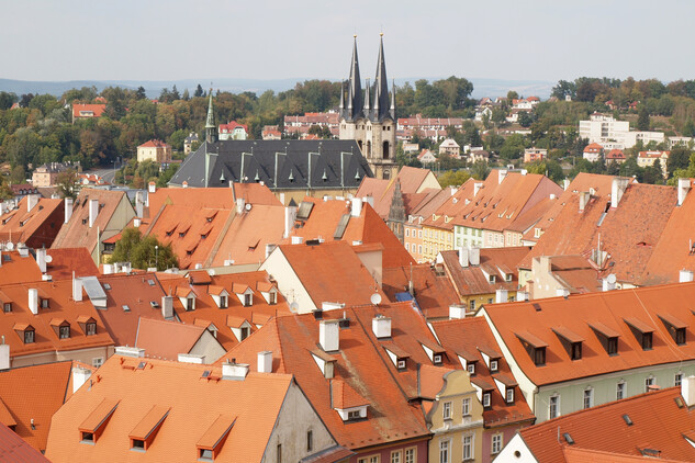 Cheb – střešní krajina historického centra