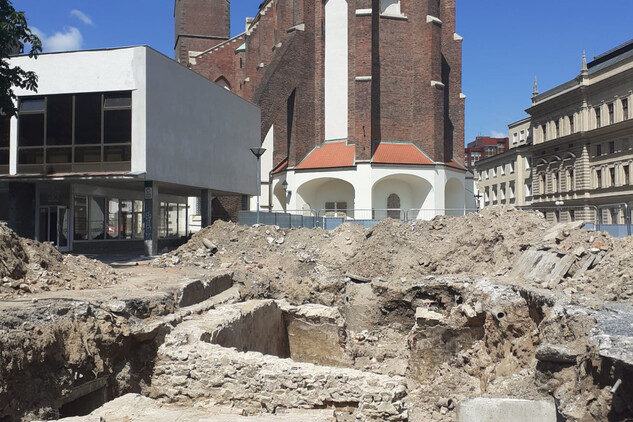 Opava - Slezanka - probíhající archeologický výzkum
