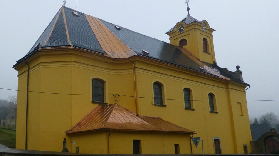 Kostel sv. Vavřince v Čenkovicích po obnově