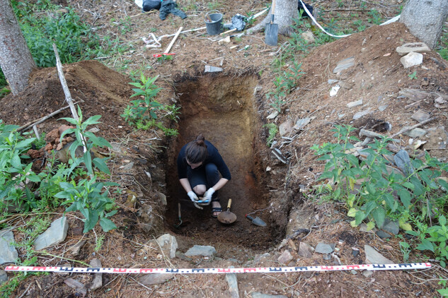 Vížka, okres Tachov – archeologická sonda, foto: Národní památkový ústav