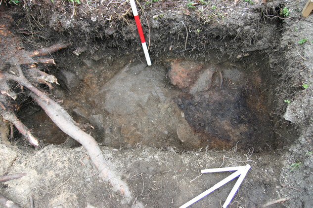 Přimda, hrad, sondy v místech pokladny, foto: Národní památkový ústav