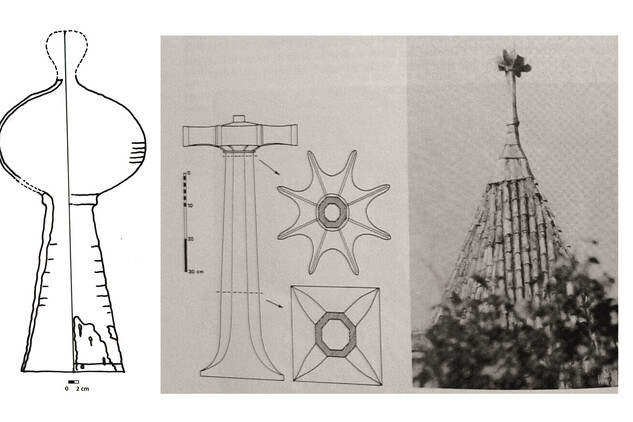 Příklady analogických ozdobných střešních nástavců v Evropě