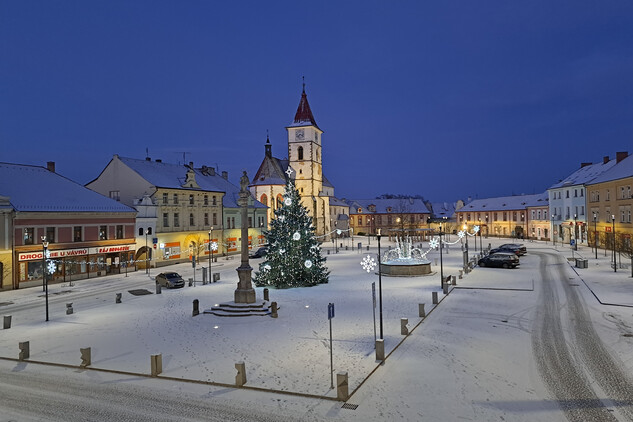 Horažďovice, Mírové náměstí. Foto David Tuma, 2022