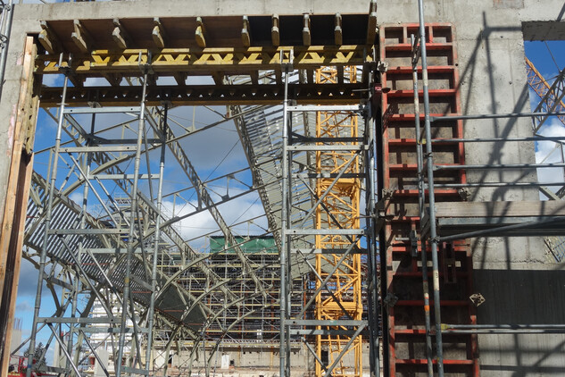 Obnova Průmyslového paláce, stav 2. 4. 2024