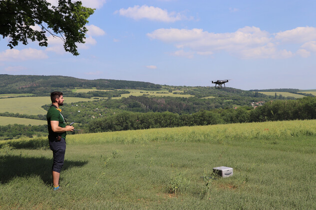 Letová zkouška UAS (dron), foto A. Knechtová
