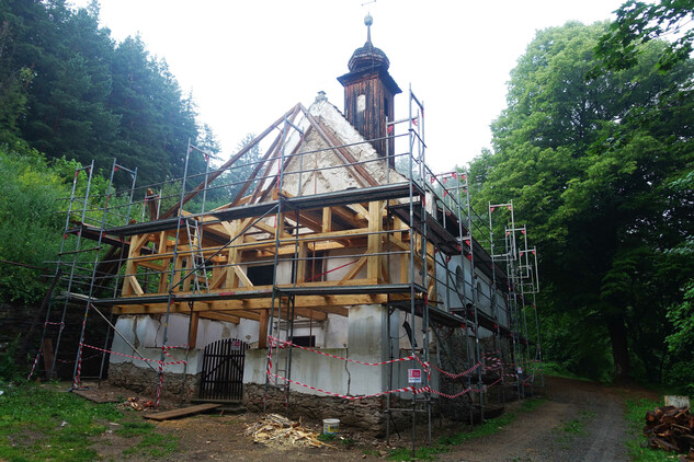 Kaple Nejsvětější Trojice ve Švařci – průběh obnovy, foto: Jan Večeřa