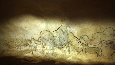 Nálezy v jeskyni Lascaux, Francie