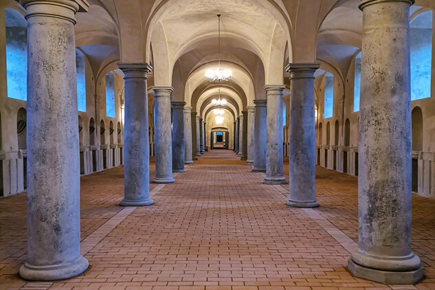 Obnovená konírna v hospodářském dvoře