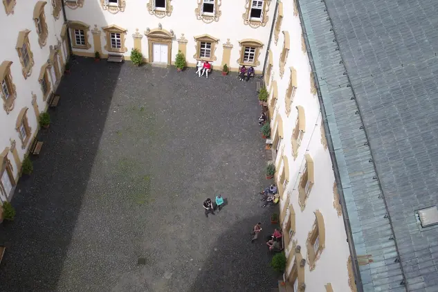 Pohled z věže zámku Lemberk